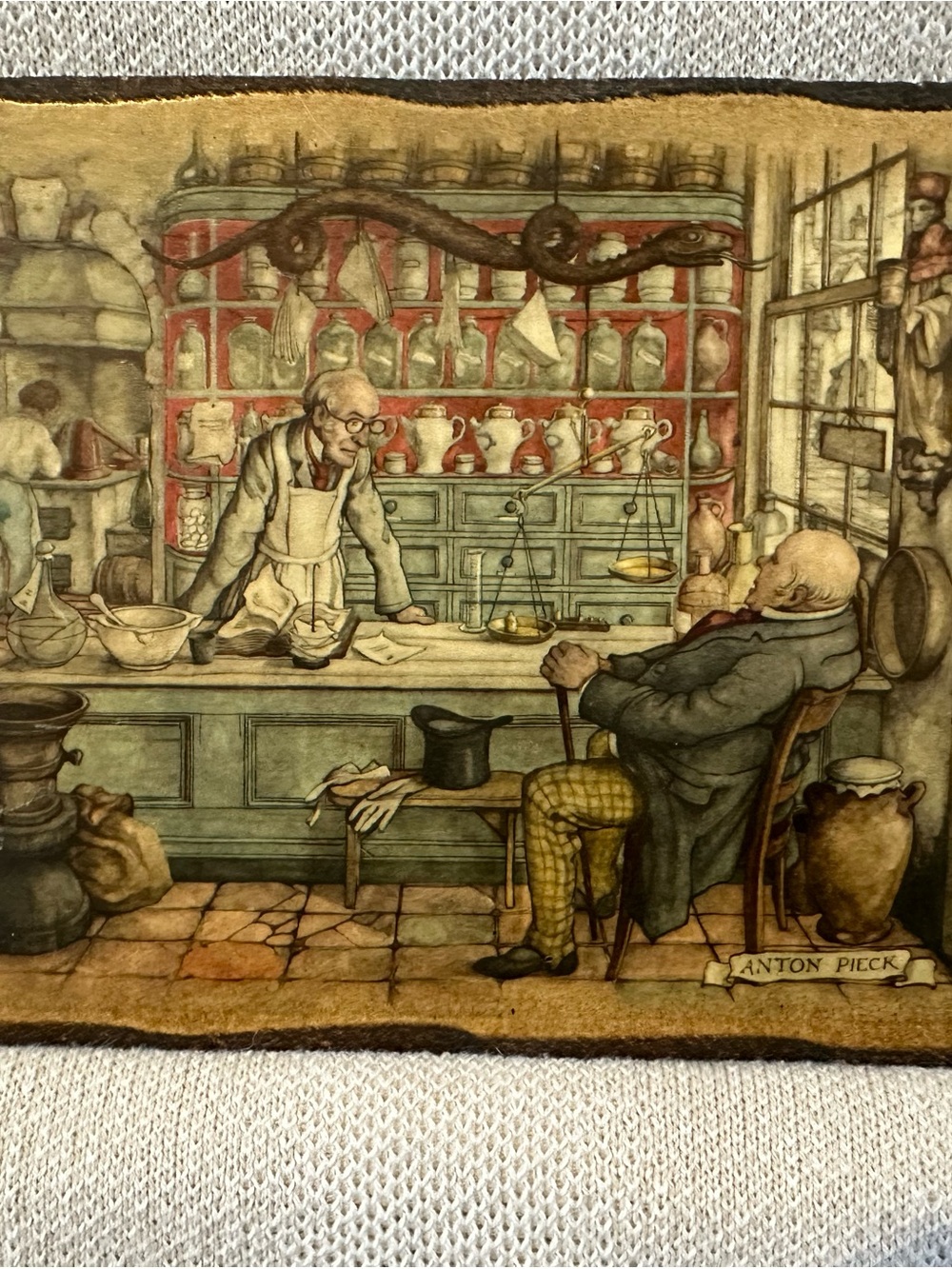 Vintage Illustrated Apothecary and Study Wall Plaques - Warm Brown Tones - Picture 4 of 7